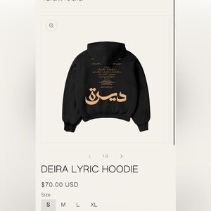 Saint Levant Deira Merch Hoodie Black